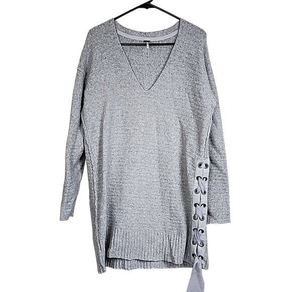 Free People Heart It Lace Up Sweater - Picture 2 of 5